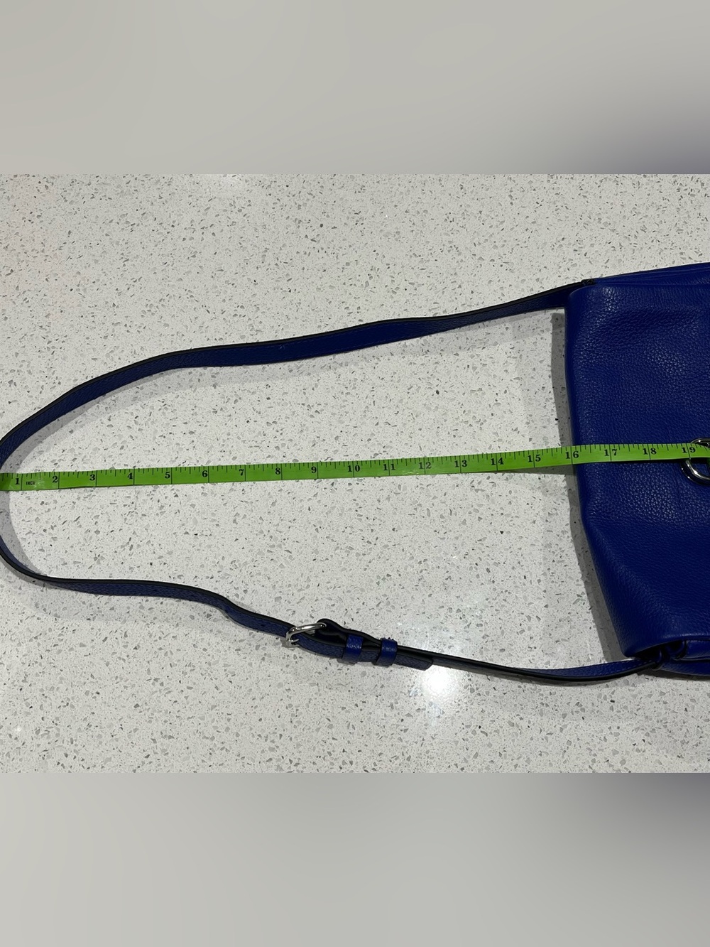 Vince Camuto Women's Leather Admiral Blue Crossbody Handbag Size Medium Purse - Picture 9 of 9